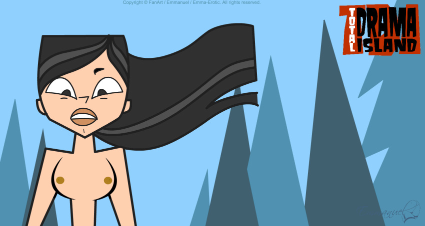 accurate_art_style animated artjimx bouncing_breasts breasts exposed_breasts female female_only forest heather's_lost_top heather_(tdi) nipples ponytail redraw scene_interpretation screencap screenshot screenshot_edit solo total_drama_island