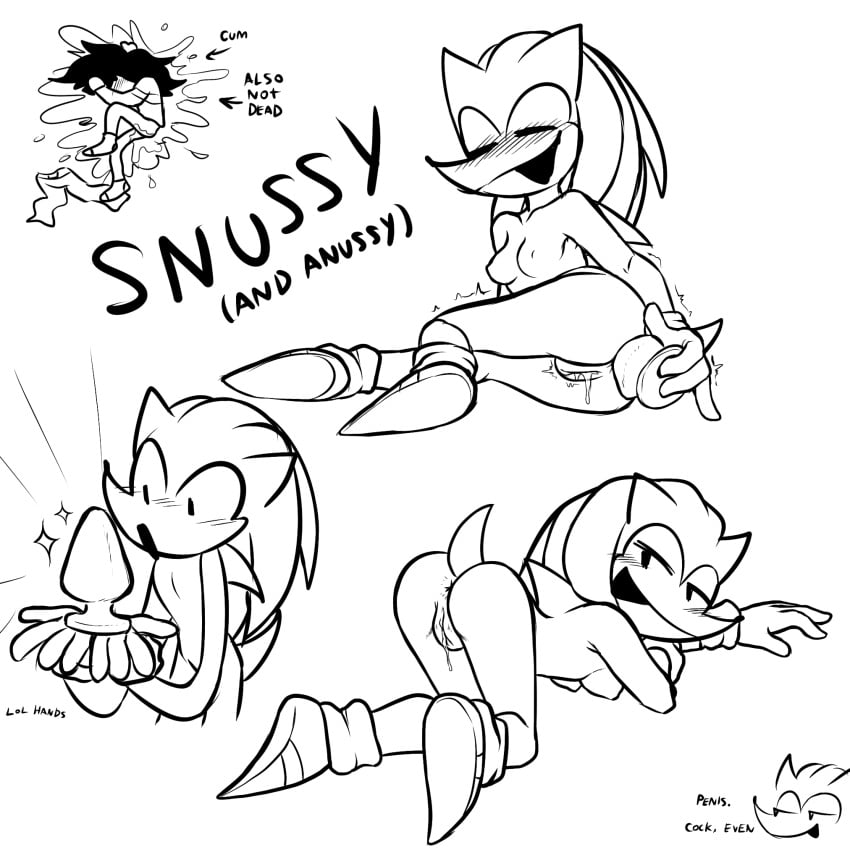 anthro blush breasts cum cum_puddle demon_girl dildo dildo_in_ass fainted_after_sex funny hedgehog inviting_to_sex meme needlemouse_(character) needlemouse_(series) no_pants original_character sarah_henderson_(needlemouse) sonic.exe yamcha_death_pose