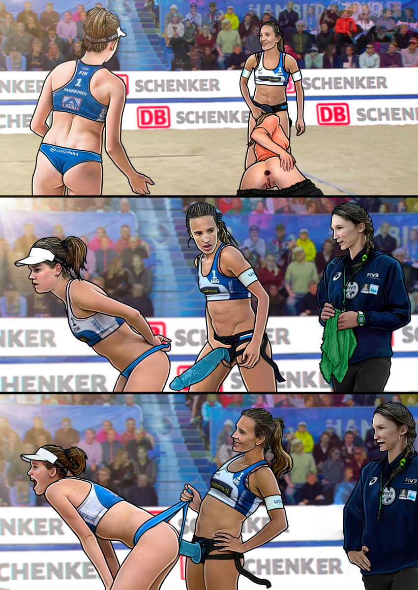 ana_gallay anal anal_sex anniina_parkkinen arena beach_volleyball buggery comic defeat defeated female femdom fivb_beach_volleyball_women's_world_championship_2019 humiliation loreleia male sex_toy sport sports sports_bikini sports_bra sportswear stadium stadium_background strap-on volleyball