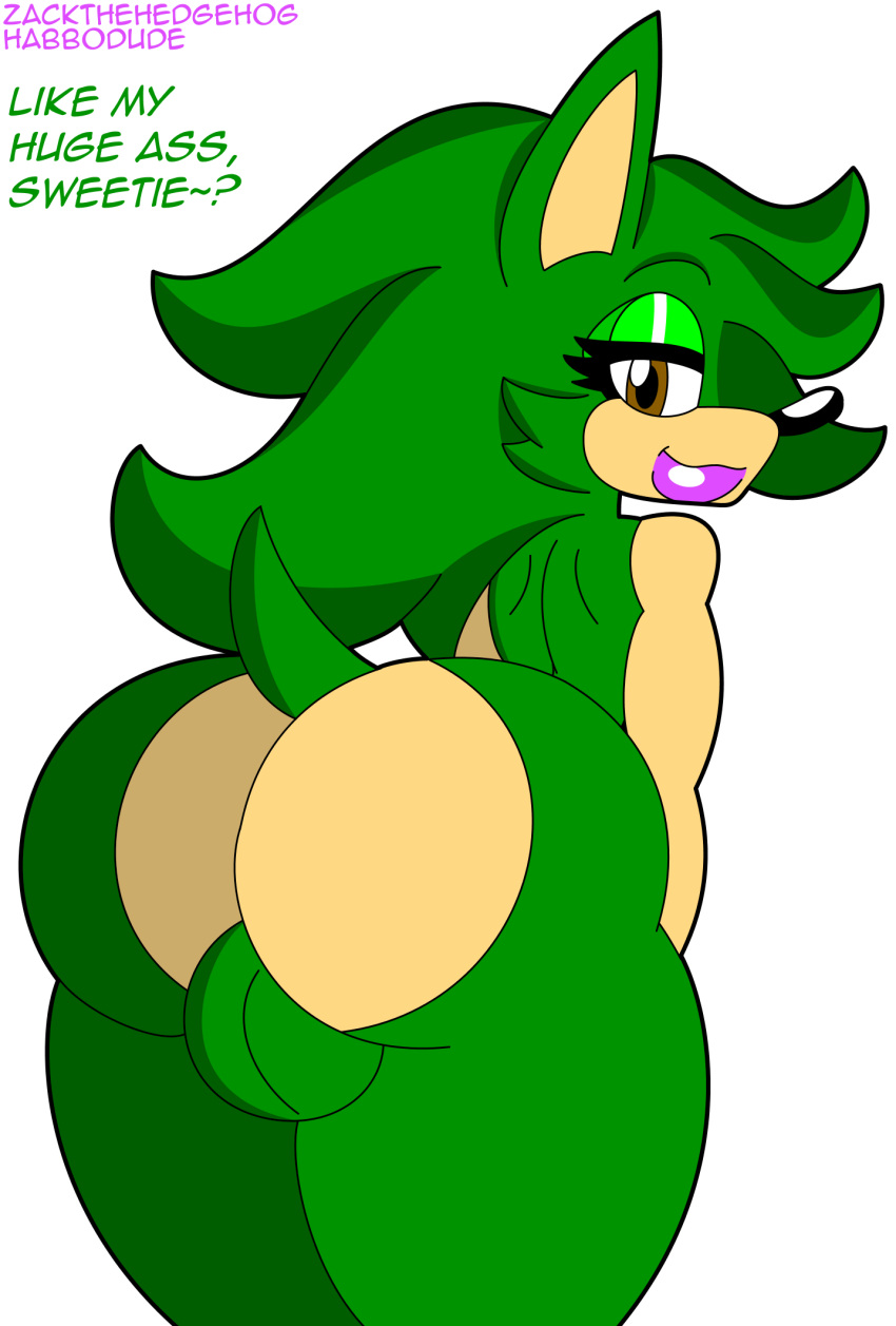 2022 4k anthro ass balls big_ass big_balls bubble_butt delcia_the_hedgehog femboy gay girly green_skin habbodude hedgehog huge_ass sega sissy sonic_(series) sonic_the_hedgehog_(series) white_background yaoi