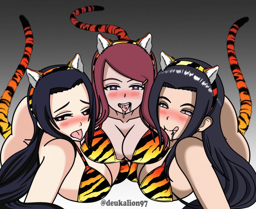 2022 3girls alternate_version_available animal_ears animal_print animal_tail big_breasts bikini bikini_top black_eyes black_hair blush bottomless breasts busty cat_ears cat_tail cleavage cock_hungry deukalion97 drooling fake_animal_ears fake_tail female female_only front_view half-dressed happy_new_year heart heart-shaped_pupils hinata's_mother horny huge_breasts implied_anal licking licking_lips light-skinned_female light_skin long_hair looking_at_viewer lying lying_on_side lying_on_stomach mature mature_female milf mother multiple_girls naruto naruto_(series) naruto_shippuden naughty_face new_year no_text_version partially_clothed purple_eyes purple_hair red_hair saliva sex_toy symbol-shaped_pupils tail_plug textless tiger_print uchiha_mikoto uzumaki_kushina violet_eyes