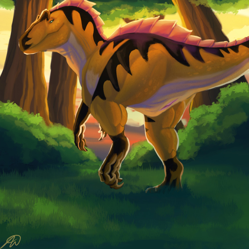 1girls 2021 ass claws dinosaur dromaeosaurid female feral forest genitals hi_res nude outside plant pussy ravuki reptile scalie solo theropod tree velociraptor