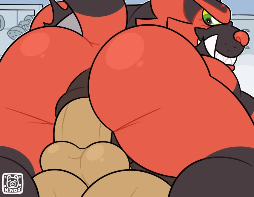 anal anal_sex animated anthro balls bara duo erection felid fur gay gay_sex genitals hi_res human human_on_anthro humanoid humanoid_genitalia humanoid_penis incineroar interspecies locker_room looking_at_viewer male male/male male_only male_penetrated male_penetrating male_penetrating_male mammal muscular muscular_anthro muscular_male nintendo nude penetration penis pokémon_(species) pokemon red_body red_fur sex teeth ursa-m1nor video_games