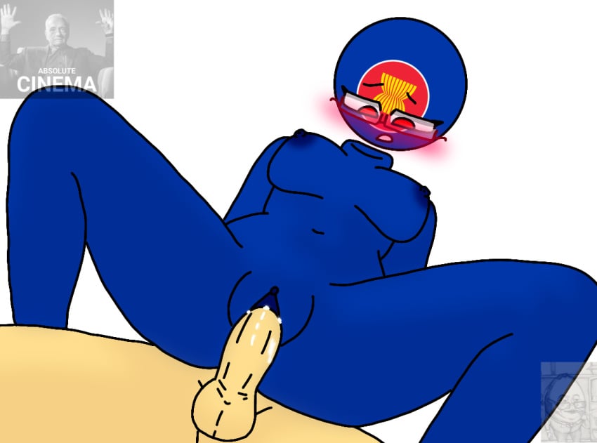 2d 2d_(artwork) 2d_artwork absolute_cinema anon asean_(countryhumans) blue_skin blush countryhumans countryhumans_girl d0m41n41710 digital_drawing_(artwork) digital_media_(artwork) egg flag funny glasses heart meme memes pink_eyes pleasure pleasure_face pleasuring reverse_cowgirl_position