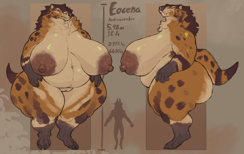 1girls andrewsarchus anthro areolae ass ass_bigger_than_head bbw big_areola big_ass big_breasts big_butt breasts breasts_bigger_than_head bubble_butt chubby chubby_female curvaceous curvy curvy_female curvy_figure eocena_(thecoatl034) erect_nipples female female_only huge_ass huge_breasts larger_female morbidly_obese prehistoric_species solo solo_female thecoatl034 thick_thighs voluptuous voluptuous_female