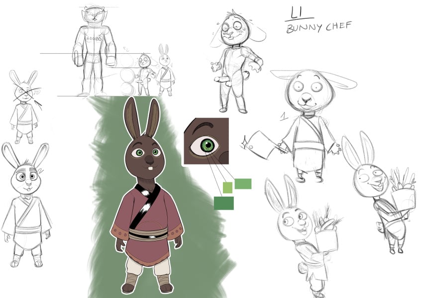 absurd_res anthro balls dreamworks felid feline female genitals hi_res kung_fu_panda lagomorph leporid li male mammal master_tigress model_sheet nude pantherine penis rabbit sabrotiger tiger