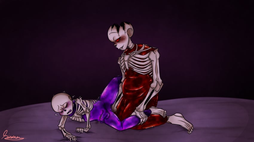 alternate_universe animated_skeleton artist_signature dust_sans dusttale ectobody ectopenis fan_character fist fisting gay horror_sans horrortale mlm purple_penis sans sans_au sanscest self_upload sinner0w0 skeleton undertale_au yaoi