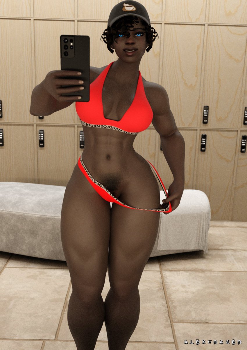 3d african african_female barista_sojourn breasts cyborg dark-skinned_female female gilf lex_lonewolf overwatch overwatch_2 pubes sojourn_(overwatch) soles very_dark_skin