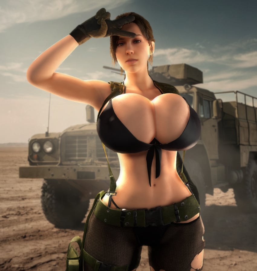 1girls 3d 3d_(artwork) alternate_body_type alternate_breast_size big_breasts big_hips bikini_top black_bikini_top breasts_bigger_than_head breasts_bigger_than_torso cleavage clothed clothed_female female female_human female_only female_solo gigantic_breasts gloves hi_res high_resolution highres hips hourglass_figure huge_breasts huge_hips human human_female human_solo large_breasts large_hips long_hair looking_at_viewer metal_gear metal_gear_solid metal_gear_solid_v quiet_(metal_gear) ripped_clothing skin_tight slim_waist solo solo_female tactical_gear tight_clothing top_heavy torn_clothes torn_clothing upper_body vaako wide_hips