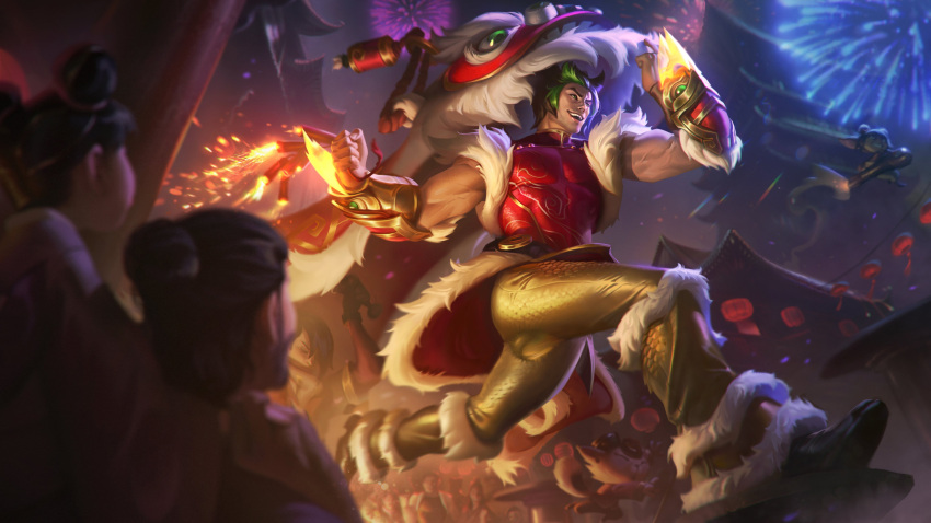 bulge edit firecracker_sett league_of_legends male_only muscular new_year qipao riot_games sett splash_art