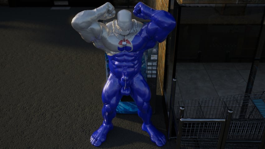 16:9 1boy 3d 3d_(artwork) bara darkviperbara gay male_only mascot pepsi pepsiman tagme