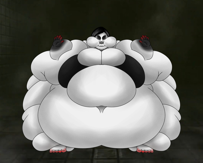 2022 almost_nude anonymous_artist bbw big_belly bloody_hands commission creepy fat_fetish goofy_ahh hyper_fat karamari_hospital monster_6 nightmare_fuel nightmare_waifu obese request simple_shading spooky's_house_of_jump_scares spooky's_jump_scare_mansion ssbbw ussbbw weight_gain