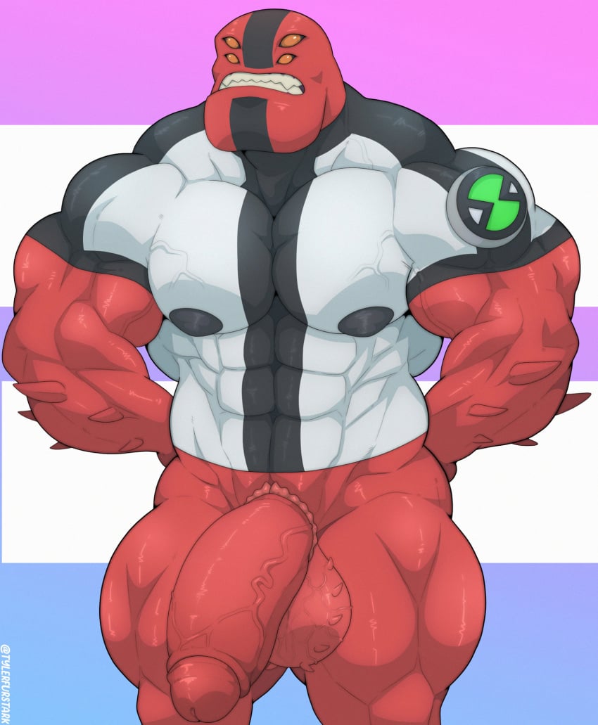 4_eyes abs alien alien_humanoid balls bara_tiddies bara_tits ben_10 biceps big_chest big_pecs cartoon_network flaccid fourarms genitals gigantic_chest gigantic_pecs hi_res huge_chest huge_pecs humanoid large_pectorals male male_only man_boobs man_breasts massive_chest massive_pecs moobs multi_eye muscular muscular_humanoid muscular_male nipples pecs penis red_body red_skin solo tetramand tylerstark vein veiny_balls veiny_penis