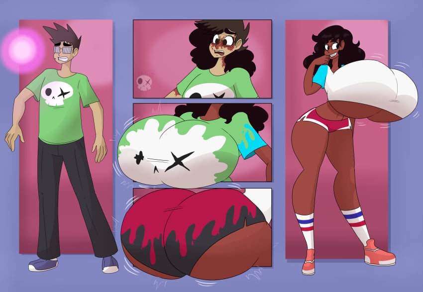 ass_expansion bimbo bimbo_body bimbofication bimbofied breast_expansion connie_maheswaran da-fuze dark-skinned_female ebonization gender_transformation hair_color_change hair_growth huge_ass huge_breasts lip_expansion mtf_transformation race_swap steven_universe thick_thighs thigh_expansion transformation transformation_sequence wide_hips