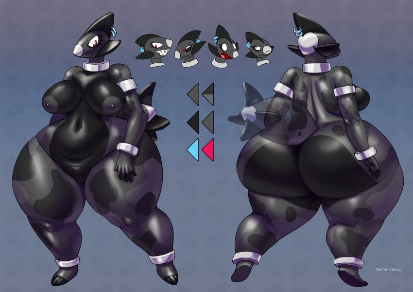 absurd_res aircraft anthro ass big_butt black_body bloons_tower_defense camo dark_dirigible_titan female hi_res huge_butt huge_thighs living_aircraft living_machine living_vehicle machine model_sheet piercing solo thick_thighs vdisco vehicle wide_hips