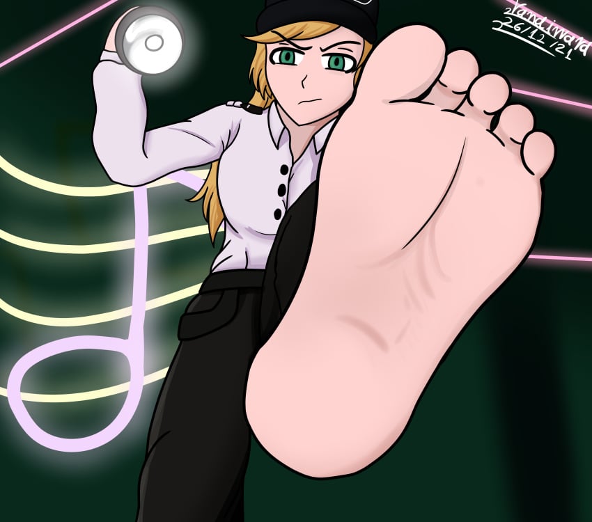 barefoot feet female female_only five_nights_at_freddy's five_nights_at_freddy's:_security_breach foot_fetish foot_focus soles solo toes vandiward_(artist) vanessa_(fnaf)