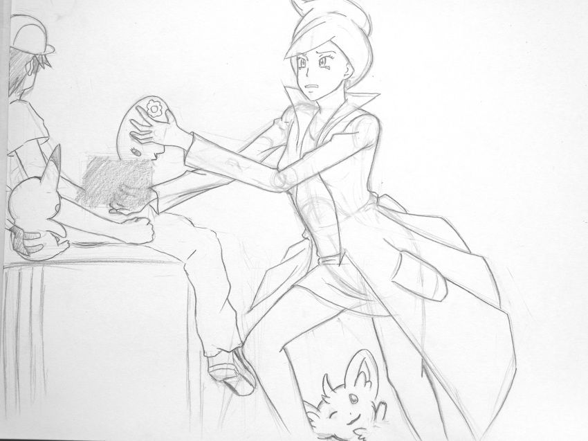 aurea_juniper female hilbert_(pokemon) human munna nintendo pikachu pokémon_(species) pokemon pokemon_bw shinx what