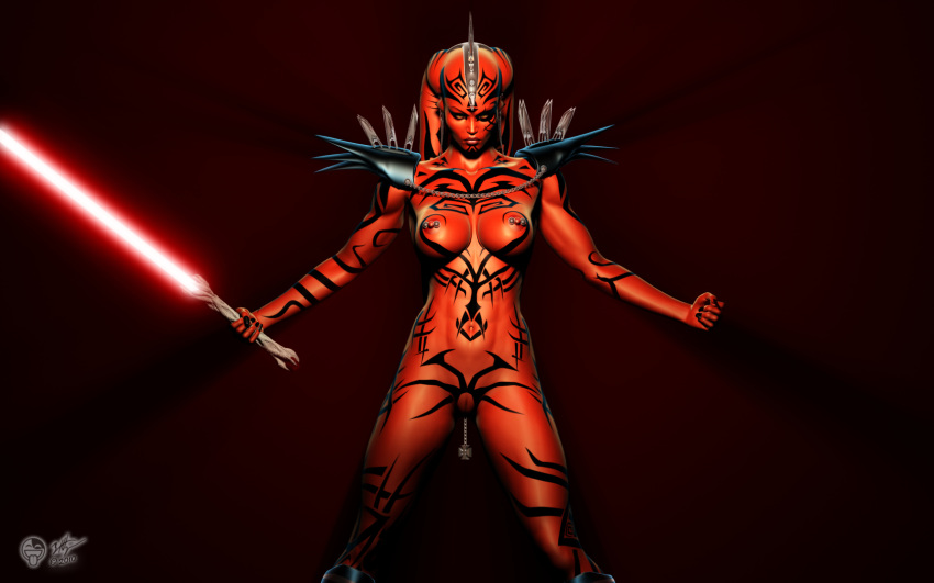 3d alien darth_hell darth_talon lightsaber red_skin sith star_wars star_wars:_legacy tattoo twi'lek