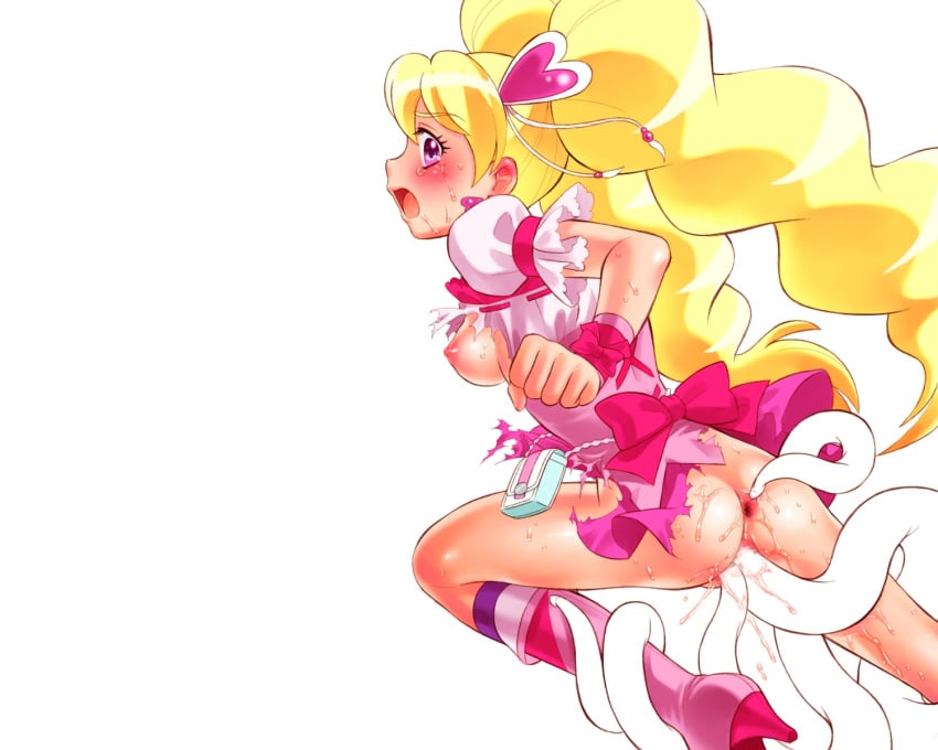 blush censored clothing cure_peach dress fresh_pretty_cure love_momozono magical_girl momozono_love nekozawa_yukari pretty_cure sippo-soft small_breasts tagme tentacle torn_clothes