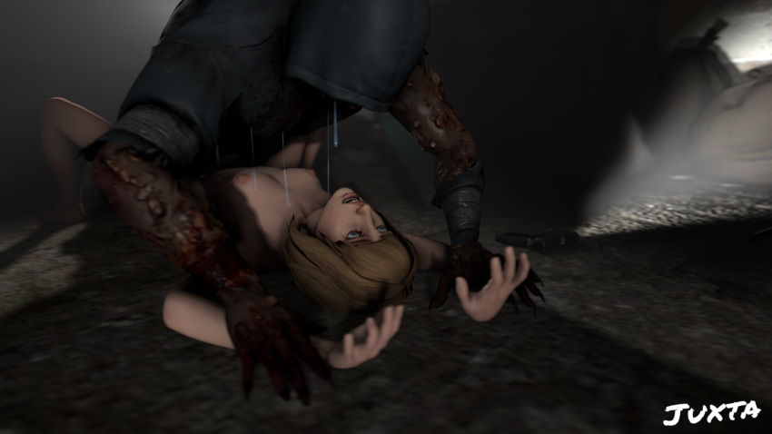 1boy 1girls 3d bad_end captured crossover defeated distress female forced game_over human_female juxta left_4_dead life_is_strange max_caulfield zombie