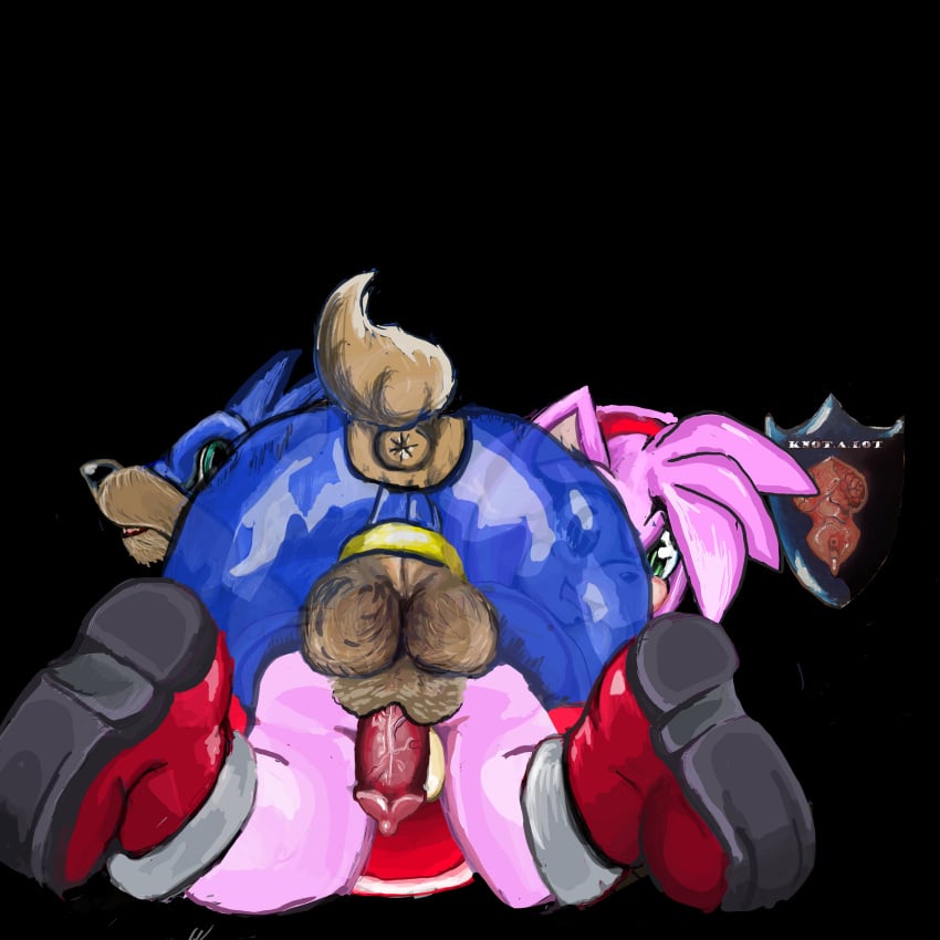 amy_rose bestiality cock_ring dog female feral_on_female knot knotalot latex_suit male male/female sonic_(series) sonic_the_hedgehog sonic_the_hedgehog_(series) sonicthedog straight zoophilia