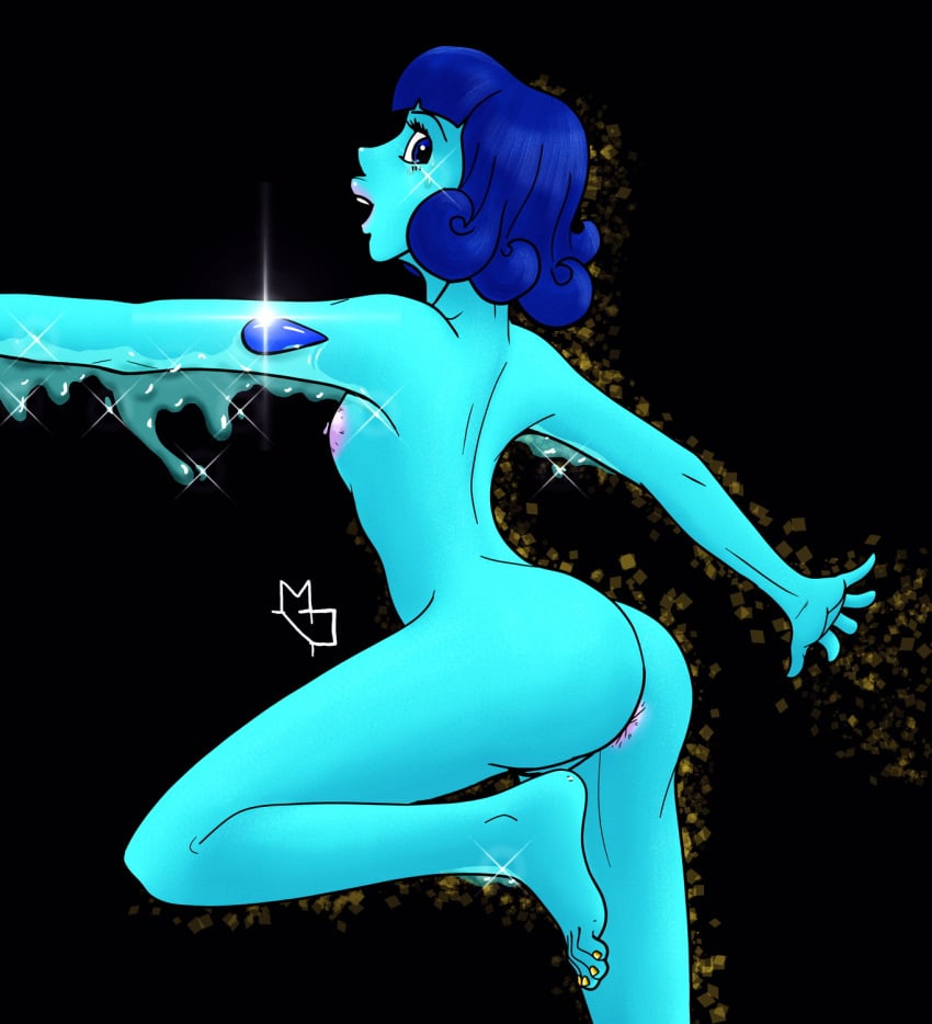 anus_peek blue_skin feet female lapis_lazuli_(steven_universe) mayordi mean_lapis steven_universe wet