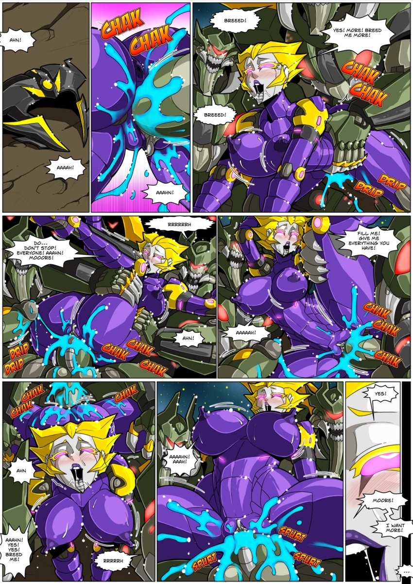 1girls ahe_gao ahegao airachnid alien alien_girl ass big_ass big_breasts blue_cum broken_rape_victim comic comic_page cum cum_in_pussy cum_inside decepticon english_text female female_focus gangbang gangrape hasbro insecticon mad-project mind_break multiple_boys multiple_positions nude nude_female pleasure_face purple_eyes rape red_eyes robot_humanoid sex sole_female text transformers transformers_prime undressed vaginal_penetration