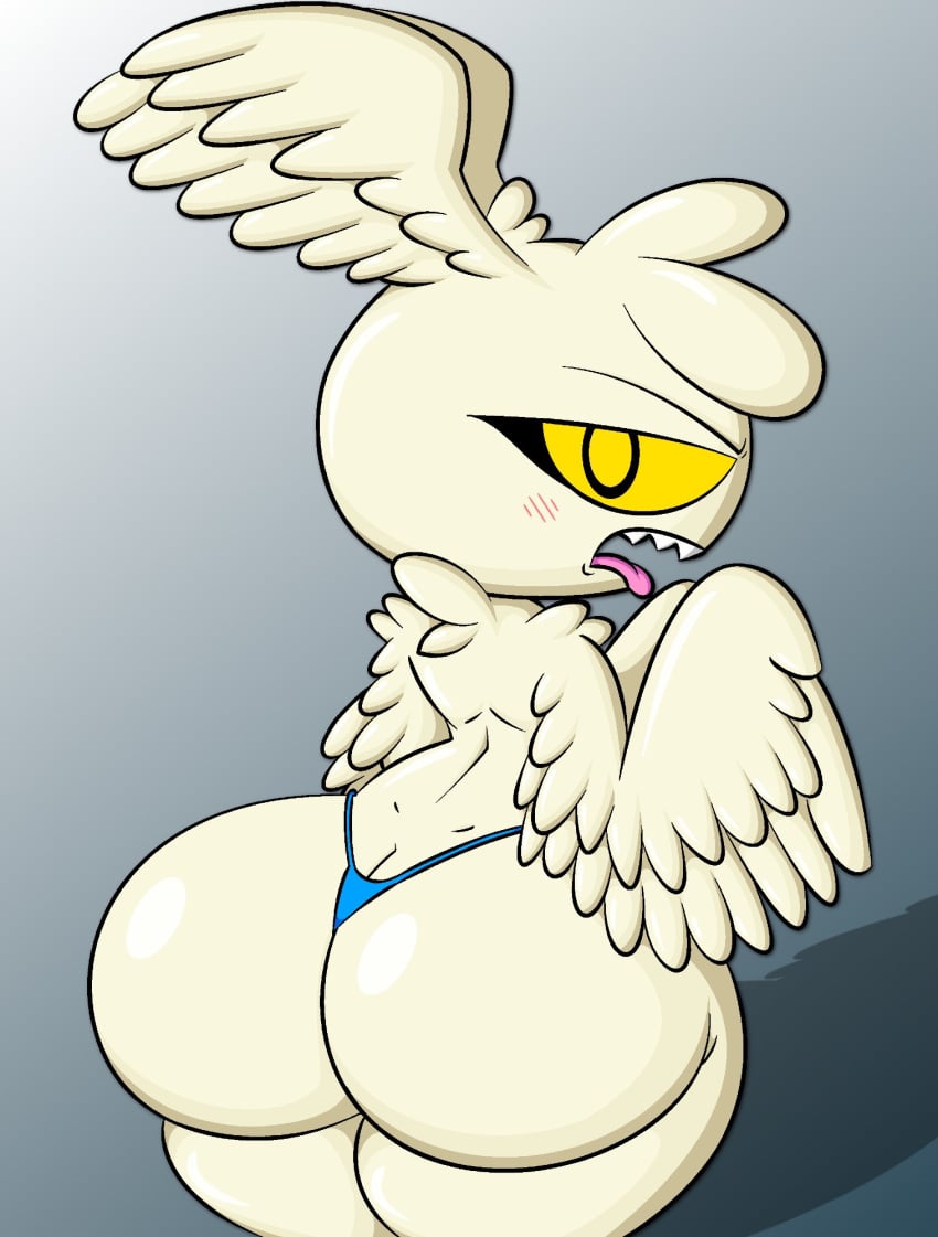 1boy 1femboy 2025 angel angel_wings asking_for_it ass ass ass_bigger_than_head ass_focus aubrey_(nylonheretic) big_ass big_butt blush blush bubble_butt facing_away femboy femboy_only huge_ass huge_butt humongous_ass looking_at_viewer male male_only naked naked_male nude nude_male tagme thong thong_only tongue tongue_out white_fur wings zinzoa