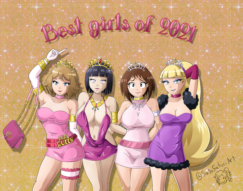 4girls age_difference alternate_breast_size belly_button belt big_breasts bimbo blonde_hair blue_eyes blue_hair blue_lips blue_lipstick bob_cut boruto:_naruto_next_generations bracelet bracelets breasts brown_eyes brown_hair choker cleavage clothed clothing collar crossover crown disney disney_channel disney_xd dress english_text eyeshadow female female_focus female_only fully_clothed gravity_falls hairband handbag hyuuga_hinata inner_sideboob jewelry large_breasts legwear light-skinned_female light_skin lips lipstick looking_at_viewer makeup mature mature_female medium_hair milf multiple_girls my_hero_academia naruto naruto_(series) necklace nintendo ochako_uraraka pacifica_northwest pale-skinned_female pale_skin pink_lips pink_lipstick pinup pokemon pokemon_xy ponytail pose posing purple_eyes revealing_clothes satosatori serena_(pokemon) short_dress shoulder_length_hair shounen_jump sideboob skimpy skimpy_clothes skimpy_dress smooth_skin standing teenager text tied_hair tight_clothing voluptuous white_female wide_hips yellow_hair