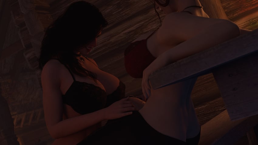 1futa 1girls 3d big_breasts blender cd_projekt_red futa_on_female futanari gwsfm huge_breasts imminent_oral imminent_sex light-skinned_female light-skinned_futanari lingerie red_hair smile smiling the_witcher_(series) the_witcher_3:_wild_hunt triss_merigold undressing_partner yennefer