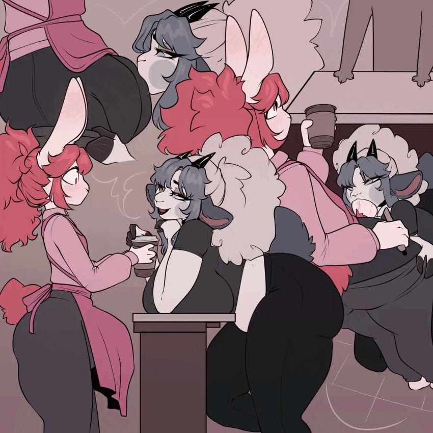 úna_(fairyincorner) 1boy1girl 2020s 2025 2d 2d_(artwork) 2d_animation animated anthro anthro_on_anthro anthro_only anthro_penetrated apron ass balls bedroom_eyes big_ass big_balls big_breasts big_butt big_penis big_thighs blush breasts child_bearing_hips claws cleavage clothing curvy curvy_body curvy_female curvy_figure deepthroat dominant_bottom dominant_female duo ewe eyebrows eyelashes fairyincorner fellatio female female_focus female_on_bottom female_on_top femboy femboy_on_female femdom furry furry_female furry_male furry_only hair_grab hi_res high-angle_view highres hips hourglass_figure huge_breasts hyper hyper_balls hyper_breasts hyper_penis large_ass large_breasts large_butt large_penis larger_female male male/female male_on_bottom male_on_top malesub mammal no_sound oral oral_penetration oral_sex penis sheep sheep_girl slim_waist smaller_male straight submissive_top teasing thick_thighs thighs toxy under_the_table wide_hips