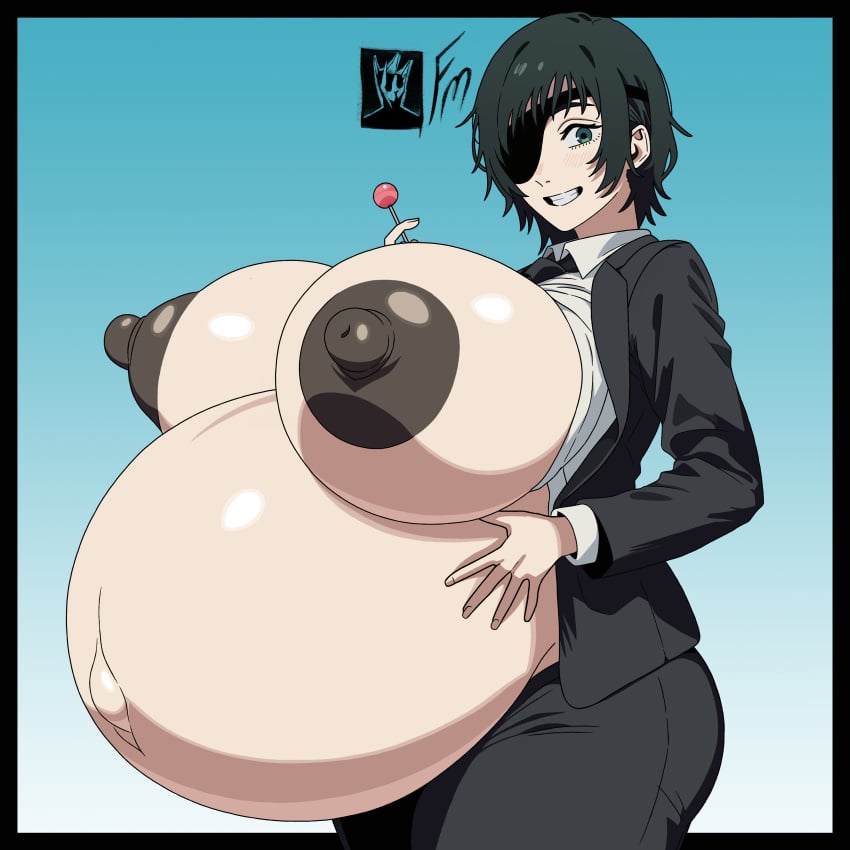 1girls alternate_version_available belly big_belly big_breasts big_nipples chainsaw_man collared_shirt commission cowboy_shot exposed_belly exposed_breasts eyepatch female female_only fungus-man gigantic_breasts green_eyes grin hand_on_belly himeno_(chainsaw_man) huge_belly huge_breasts huge_nipples hyper_belly hyper_breasts large_breasts lollipop looking_at_viewer navel nipples pregnant self_upload short_hair smile solo solo_female suit tagme thick_thighs tie wide_hips