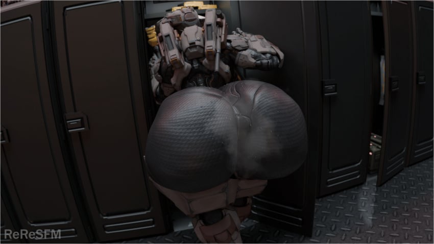1girls 3d armor ass ass_bigger_than_head ass_focus behind_view big_ass big_butt bubble_butt clothing curvaceous curvy curvy_figure female female_only fully_clothed halo_(series) huge_ass linda-058 locker_room musk musk_clouds musky_butt reresfm solo solo_female spartan_(halo) steam steamy_ass sweat sweaty sweaty_butt thick_thighs tight_clothing unseen_female_face voluptuous voluptuous_female wide_hips