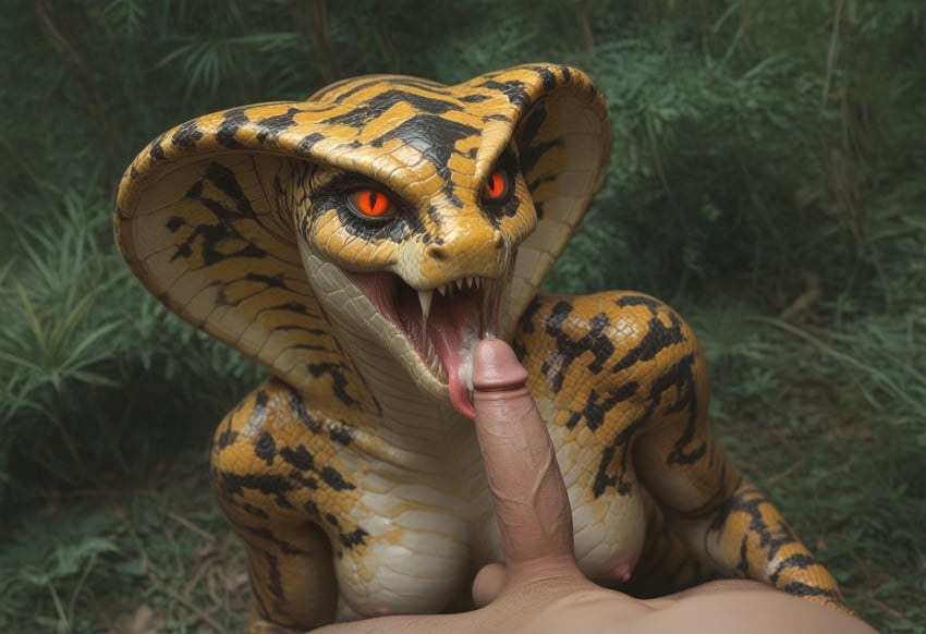 ai_generated anthro anthro_female anthropomorphic big_breasts blowjob breasts cum_in_mouth cumshot female female_anthro human_male_on_anthro_female inviting_to_sex licking_penis looking_at_viewer male male_human/female_anthro reptile reptile_girl scales scalie scalie_female seductive seductive_look seductive_smile snake snake_girl snake_humanoid snake_tongue tits_out tongue_out viper_(species) viper_(x-com) xcom_2