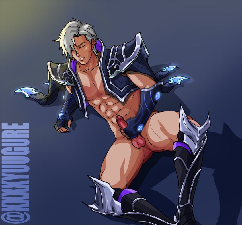 1boy aamon_(mobile_legends) cock male male_only masturbation mobile_legends xxxxyuugure