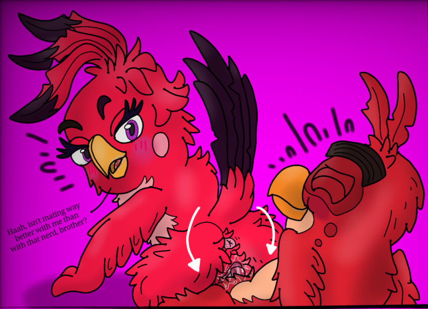 angry_birds anthro brother_and_sister columbia_pictures incest nietvart red_(angry_birds) rovio rovio_animation rovio_entertainment ruby_(angry_birds) sega sony straight the_angry_birds_movie