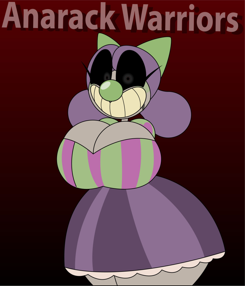 anarack clown creepy creepy_smile huge_breasts original_character smile tagme