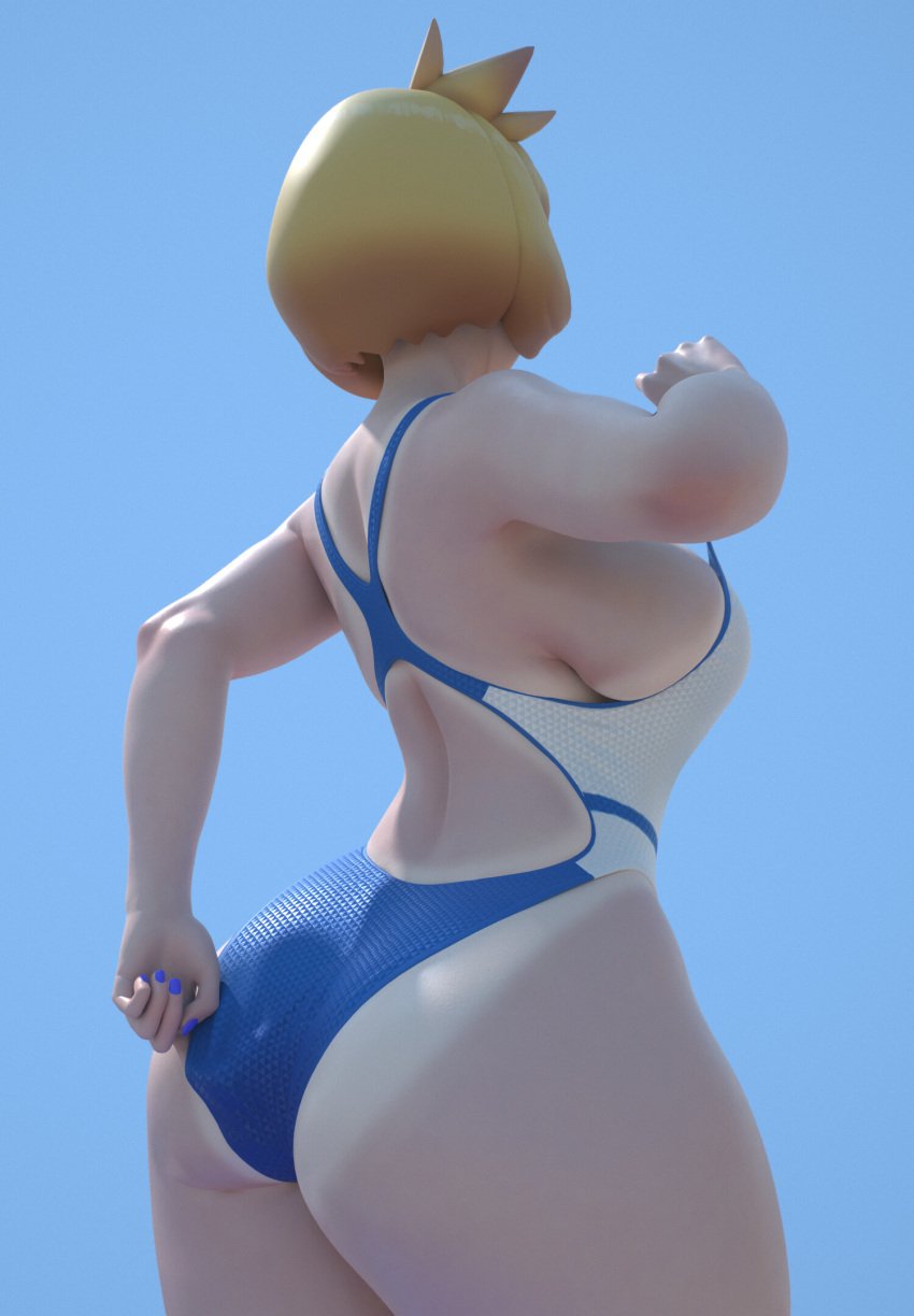 3d alternate_breast_size ass big_ass big_breasts breasts clothing competition_swimsuit cowboy_shot curvaceous dat_ass female game_freak high_resolution hips huge_ass huge_breasts kasumi_(pokemon) large_ass large_breasts legs misty_(pokemon) muscle nintendo one-piece_swimsuit open_mouth orange_hair pokemon pokemon_(game) pokemon_gsc pokemon_hgss simple_background solo standing swimsuit tank_suit thick_thighs thighs usukeninja white_swimsuit wide_hips