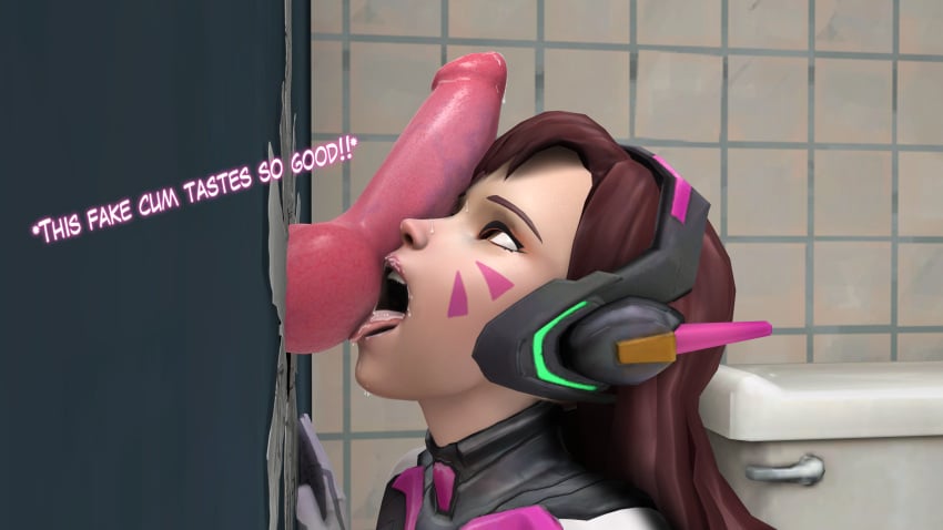 3d after_deepthroat after_oral asian ball_lick blizzard_entertainment brown_eyes brown_hair burgundy_hair canine_penis cum cum_in_mouth d.va dark_nipples eviltoastedmw exposed_breasts exposed_pussy fringe glory_hole highres imminent_anal imminent_deepthroat imminent_sex imminent_vaginal kneeling korean licking_balls licking_penis masturbation naked nipples open_mouth oral overwatch petite pussy seductive_mouth toilet tongue tongue_out werewolf