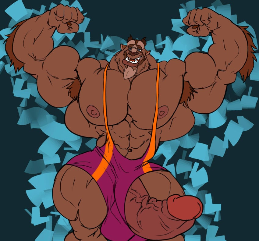 abs armpit armpit_hair armpits beast_(disney) biceps bodybuilder boner erection flexing_arms flexing_bicep furry hairy_armpits hyper hyper_balls hyper_genitalia hyper_muscles hyper_penis hyper_testicles male male_focus male_only mankini muscle muscles muscular muscular_arms muscular_ass muscular_back muscular_legs muscular_male muscular_thighs nipples orange_mankini pecs pink_mankini remert singlet smile solo solo_male veins veiny_penis wrestling_singlet