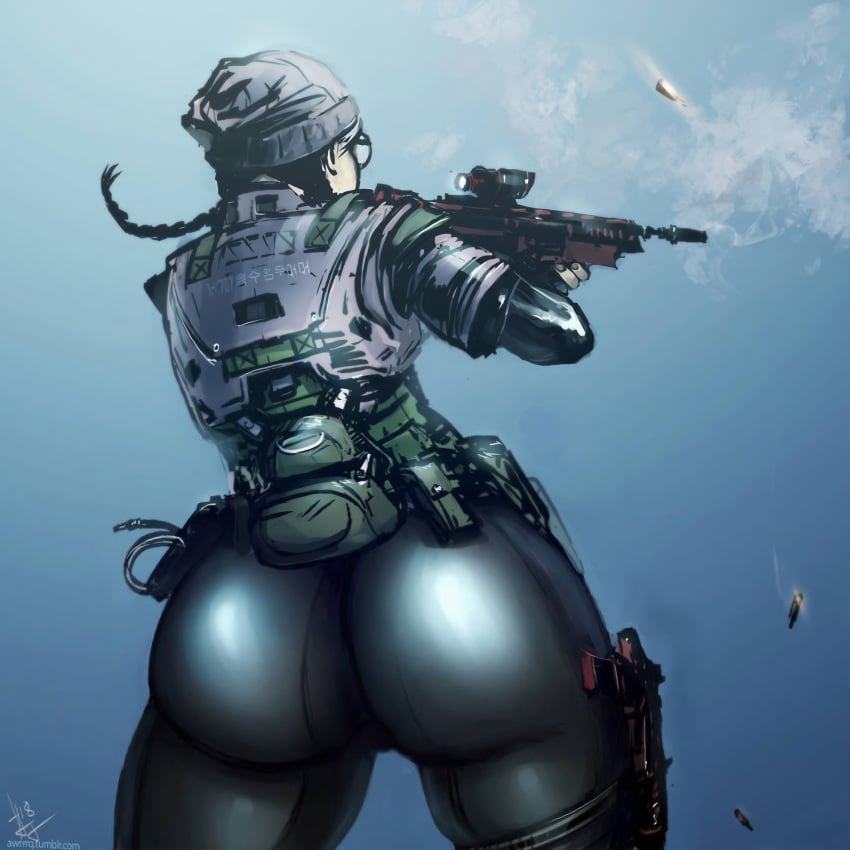 alternate_ass_size amrrr ass_expansion ass_squeeze back_view backpussy belt big_ass big_butt big_hips big_pussy big_thighs bottom_heavy bubble_ass bubble_butt bursting_butt bursting_clothes caked_up cheesecake dat_ass dokkaebi_(rainbow_six) dumptruck_ass dumptruck_butt female_only gigantic_ass gigantic_butt holding_weapon huge_ass huge_butt pussy rainbow_six rainbow_six_siege shooting simple_background skin_tight skin_tight_suit solo stretched_clothing thick thick_ass thick_hips thick_legs thick_thighs tight_clothes tight_clothing tight_fit tight_jeans tight_pants tights viewed_from_behind