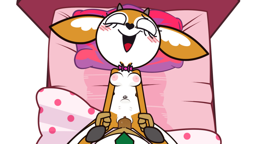 aggressive_retsuko aggretsuko anthro breasts canaryprimary chief_komiya closed_eyes furry komiya male/female nipples on_model sanrio sex smooth_fur straight tsunoda tsunoda_(aggretsuko) vaginal_penetration