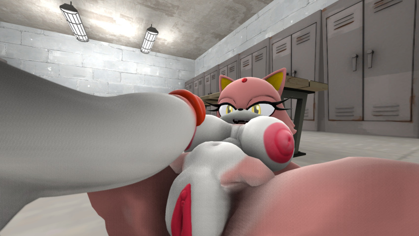 1futa 1girls big_breasts big_penis blaze_the_cat burning_blaze cream_the_rabbit five_(artist) futanari looking_down smile sonic_(series) source_filmmaker spread_legs