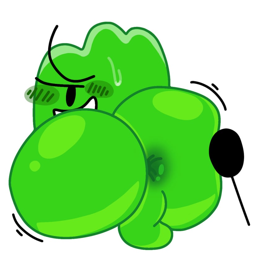 aged_up anonymous_character anthro backsack battle_for_dream_island big_ass big_butt gelatin_(bfdi) gelatin_ass hyper_ass hyper_butt male_anus male_only melisok object_shows