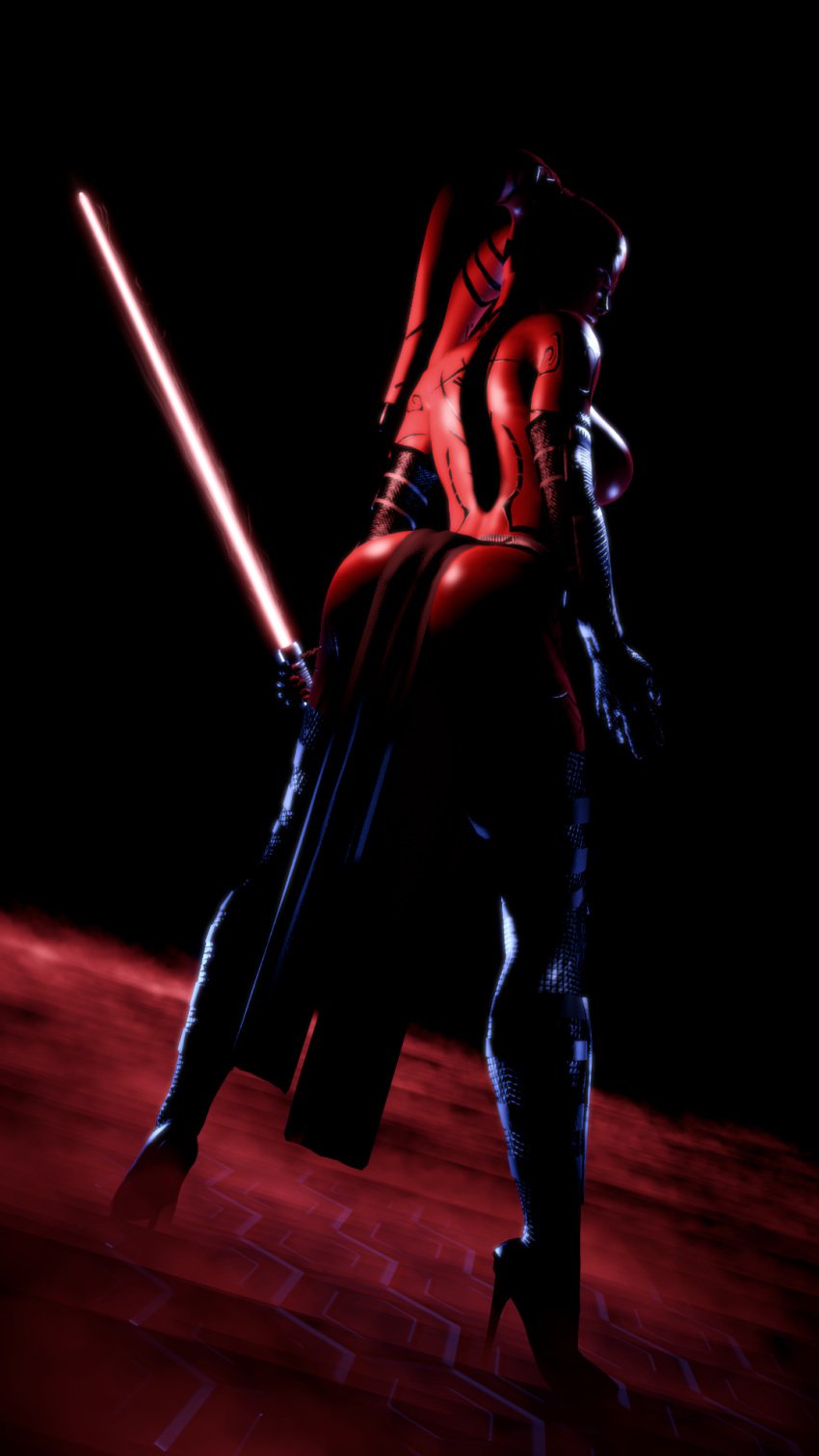 1girls 3d alien alien_girl ass athletic_female big_ass breasts dark_side darth_talon female female_focus lightsaber red_lightsaber red_skin rubikon_(artist) sith sith_lady solo solo_female star_wars star_wars:_legacy star_wars_legends tagme twi'lek