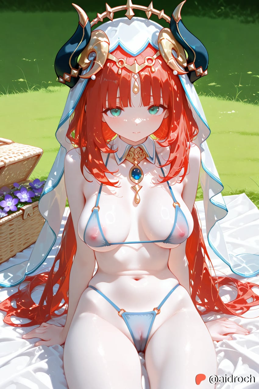 ai_generated aidroch almost_naked aqua_eyes ass average_ass average_breasts bare_midriff belly_dancer bikini blue_bikini blue_eyes blue_jewelry blue_veil booty breasts cleavage crimson_hair curvaceous curvaceous_body curvaceous_figure curvy curvy_body curvy_female curvy_figure dancer deep_cleavage erect_nipples fair_skin flowing_hair gemstone genshin_impact glistening_skin glossy_skin glutes gold_jewelry headdress hourglass_figure hydro hydro_vision light_skin long_hair loose_hair medium_ass medium_boobs medium_breasts medium_thighs medium_tits micro_bikini navel_exposed nilou nilou_(genshin_impact) nipples normal_ass normal_breasts oiled_skin ornate_headdress pale_skin pendant perky_breasts pink_nipples plump_ass plump_thighs puffy_nipples red_hair revealing_clothes round_ass round_breasts scantily_clad sheer_bikini shiny_skin sideboob soft_body soft_breasts soft_figure string_bikini sweaty_skin thighs turquoise_eyes underboob very_long_hair water_drops wet_skin white_veil wide_hips young_female