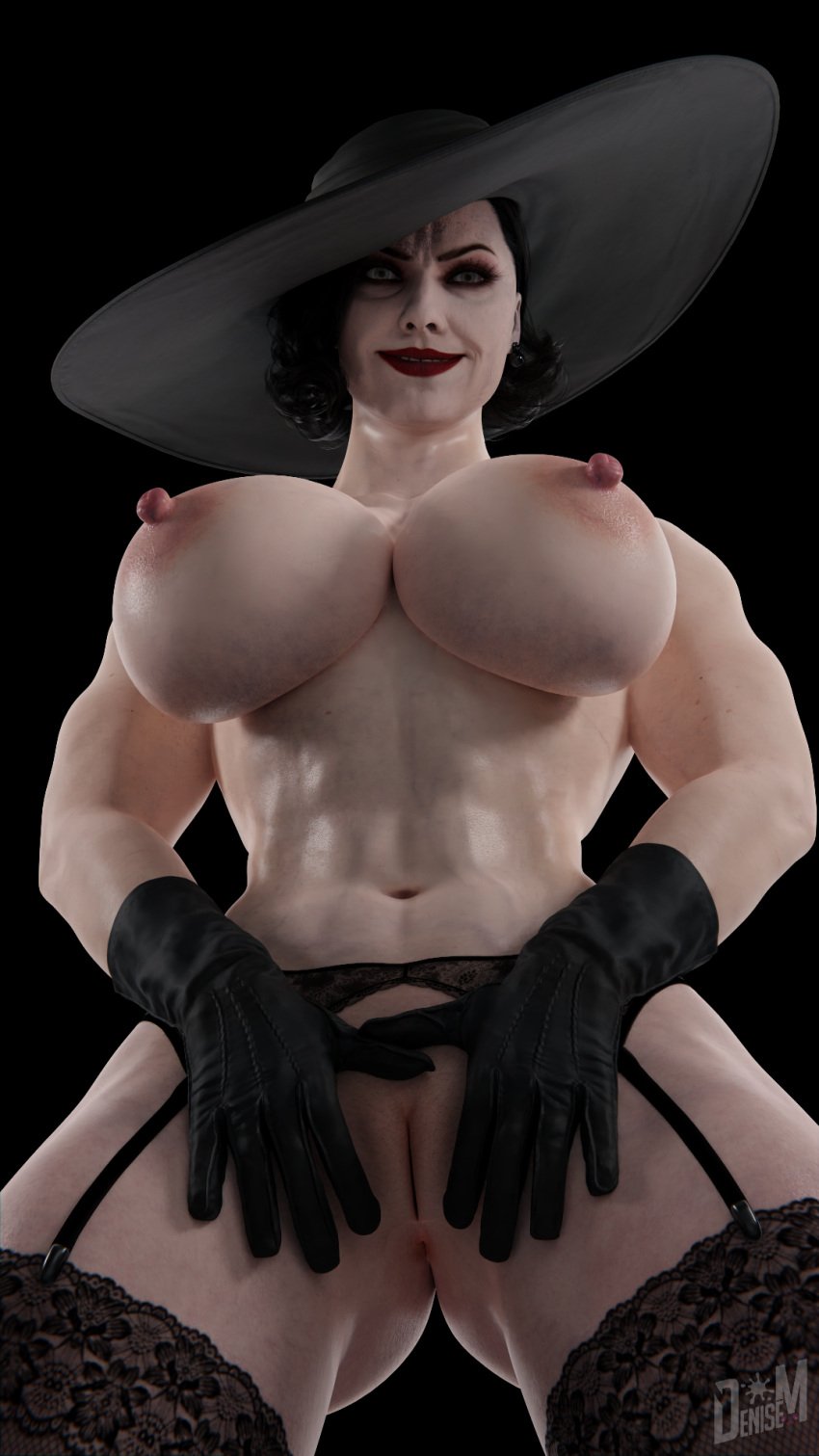 3d alcina_dimitrescu breasts denisem female looking_at_viewer pussy resident_evil resident_evil_8:_village solo