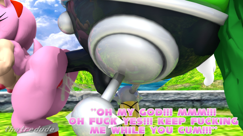 3d_(artwork) amy_rose anal_sex big_ass big_balls big_breasts big_butt big_penis cum cum_in_ass cum_inside green_body heavy_shinobi hedgehog horny humping metallic_penis pink_skin pleasured robot robot_on_mobian robot_penis round_ass round_body sega sonic_(series) sonic_the_hedgehog_(series) thatredude