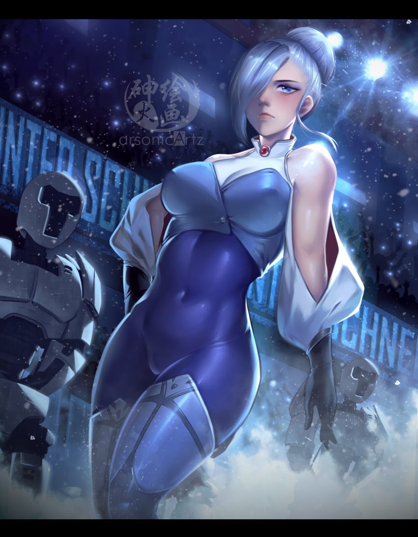 2022 arsonichawt breasts cover rwby tight_clothing winter_schnee wrestling_ring