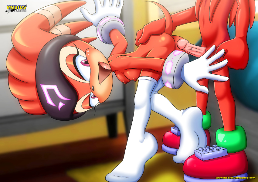 bbmbbf bent_over furry knuckles_the_echidna male mobius_unleashed palcomix sega shade_the_echidna sonic_(series)